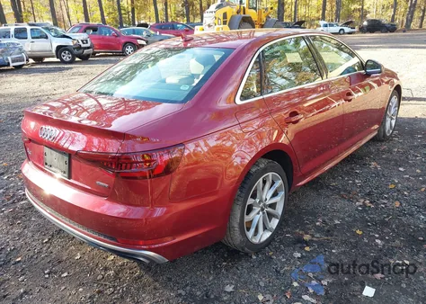 2019 Audi A4 45 Premium из США, поврежденный, VIN WAUDNAF41KA111489